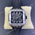 BBF Super Clone Hublot Square Bang Unico Titanium Case Black Rubber Strap